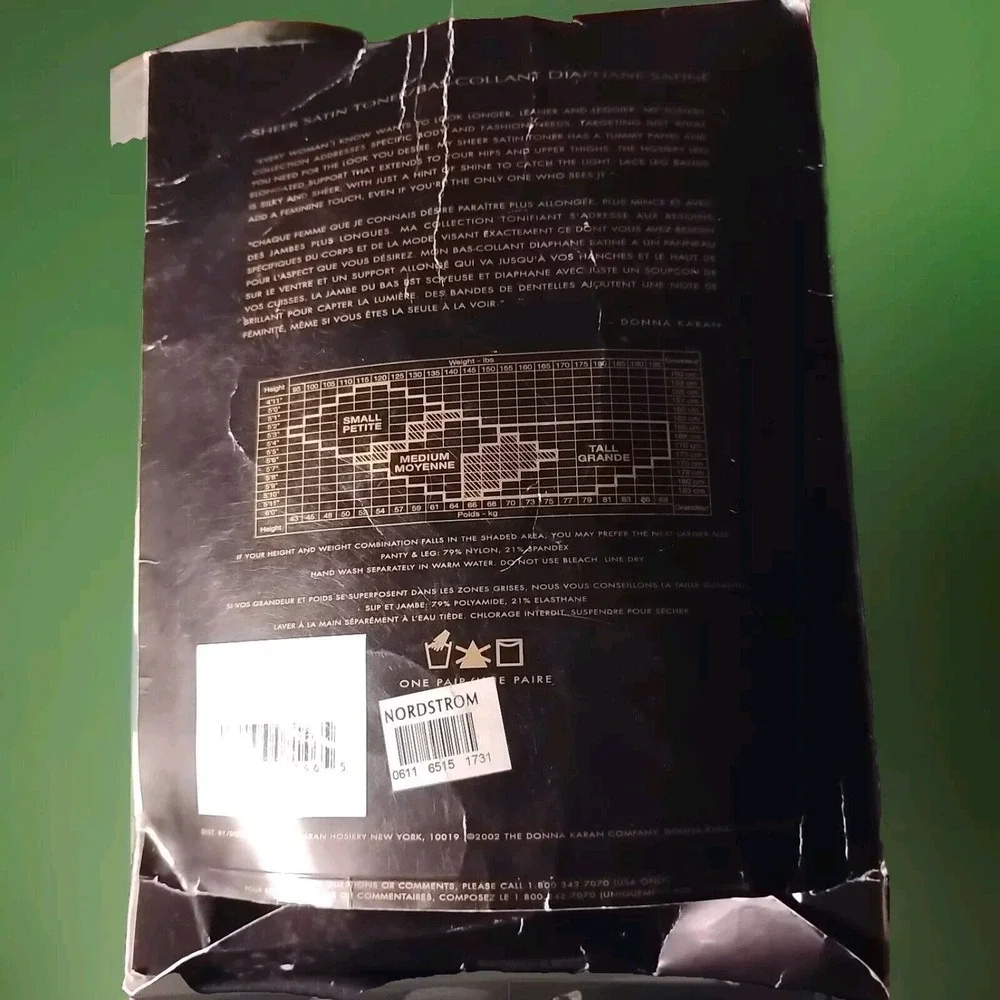 Vtg DKNY Donna Karan Nylons L White Tall NY 2002 Ultra Sheer Palomino women NIP